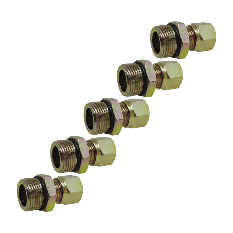 Kit 5 Conectores Tubo Nylon Mbb Diversas Macho 10 Mm X 16 Mm X 1,5 Mm