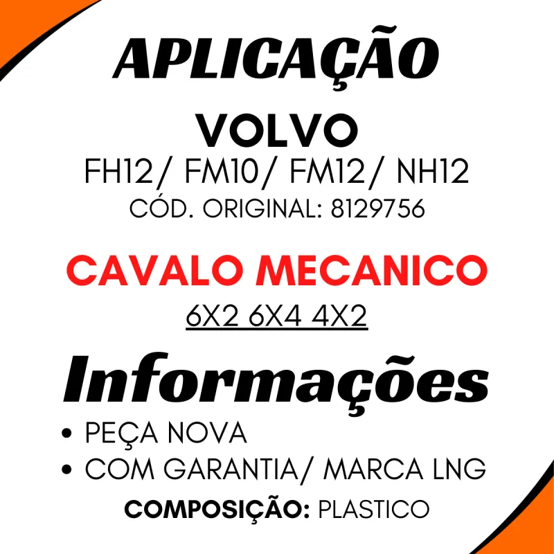 Paralama Traseiro Tracao Volvo Fh12/ Fm12/ Fm10/ Nh12 Cavalo Mecanico