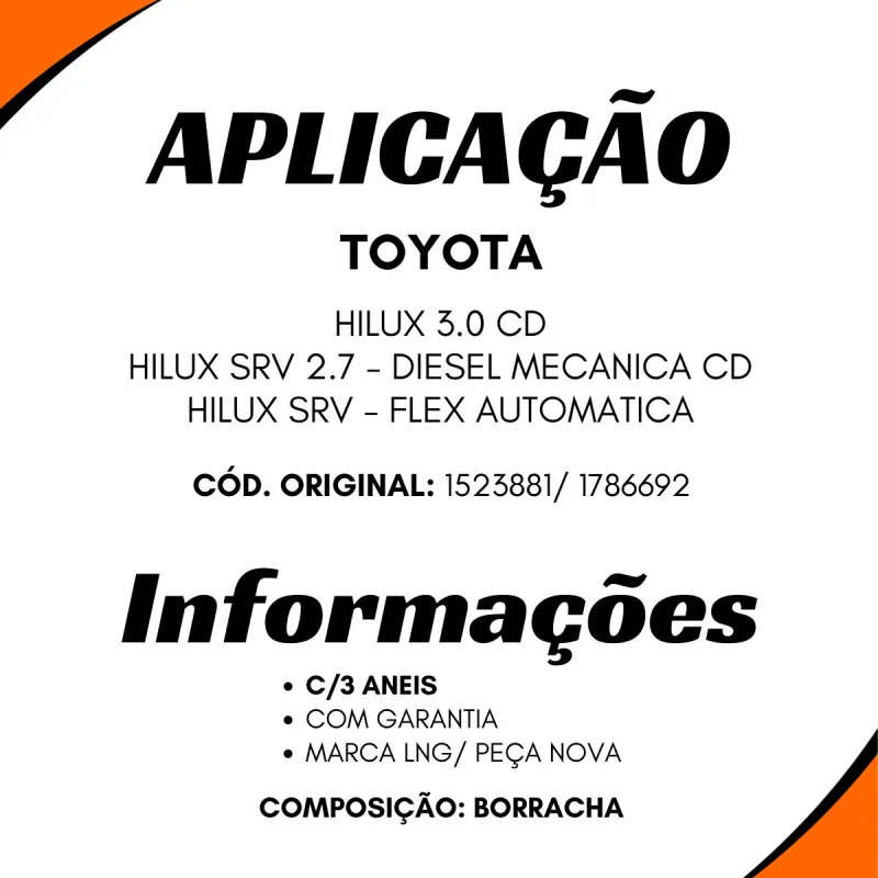 Sanfona Cardan C/3 Aneis Toyota Hilux 3.0  Srv 2.7 Srv Flex
