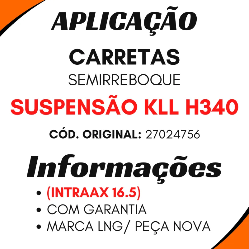 Mola Pneumática Semirreboque Com Suspensao Kll H340