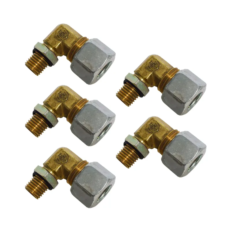 Kit 5 Cotovelos Emenda Tubo Nylon Mbb Macho 12mmx12mm