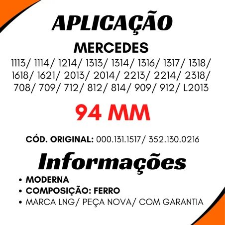 Biela Compressor Ar Mbb 3521300216 Moderna 94 Mm