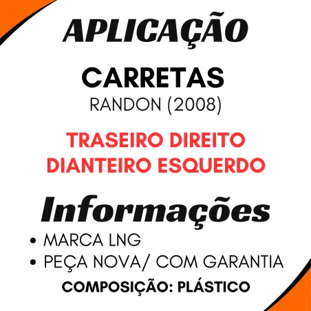 Paralama Traseiro Carreta Modelo Randon 2008 (Tras. Dir.) (Diant.