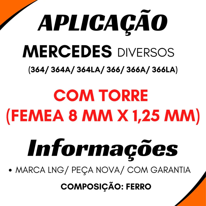 Kit 5 Parafusos Cabecote Mbb 364/ 364a/ 364la/ 366/ 366a/ 366la
