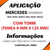 Kit 5 Parafusos Cabecote Mbb 364/ 364a/ 364la/ 366/ 366a/ 366la