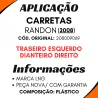 Paralama Traseiro Carreta Modelo Randon 2008  (Tras. Esq.) (Diant.