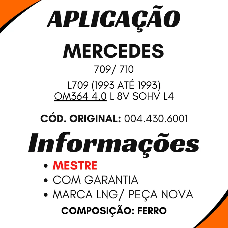 Cilindro Freio Mercedes 709/ 710 Mestre