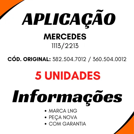 Kit 5 Coxim Radiador Mercedes 1113/ 2213