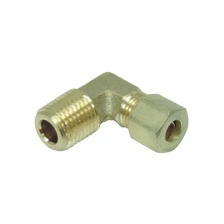 Kit 5 Cotovelos Emenda Tubo Nylon Mbb Macho 1/4 Npt X 1/4 Npt