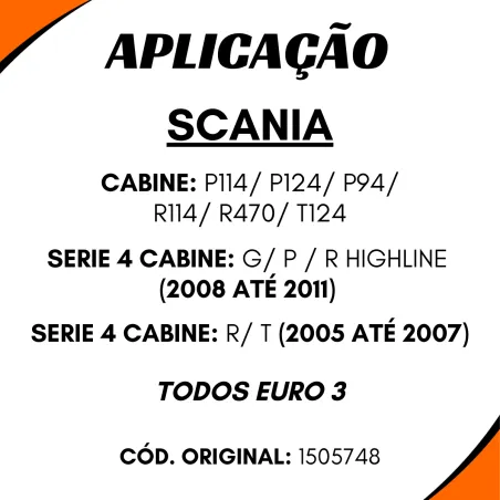 Tubo Flex. Escap. Scania Série 4 05a07 Highline 1505748