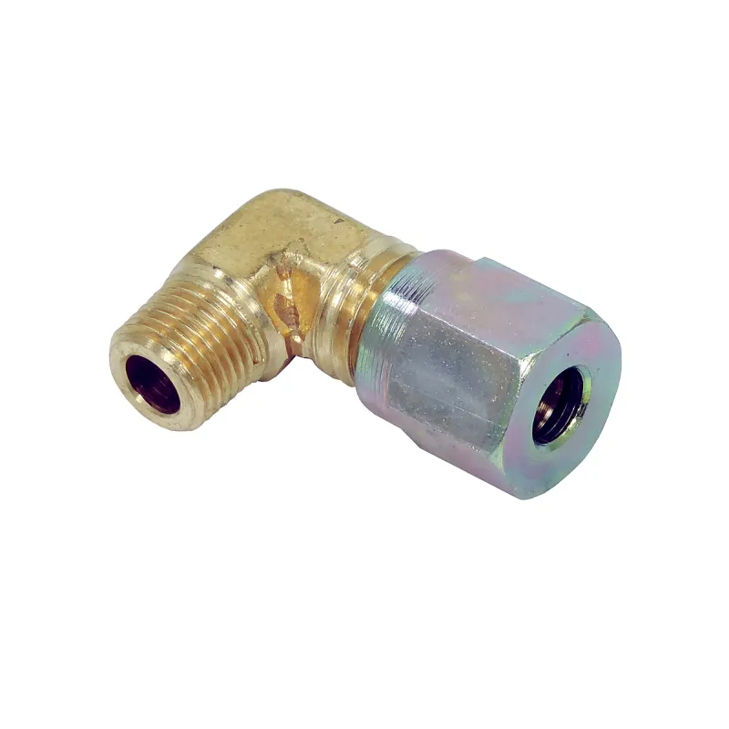 Kit 5 Cotovelos Emenda Tubo Nylon Mbb Macho 6 Mm X 1/4 Npt