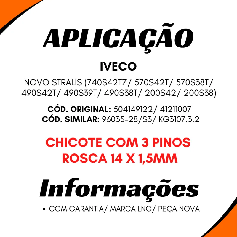 Cilindro Embreagem Iveco Novo Stralis Chicote C/3 Pinos