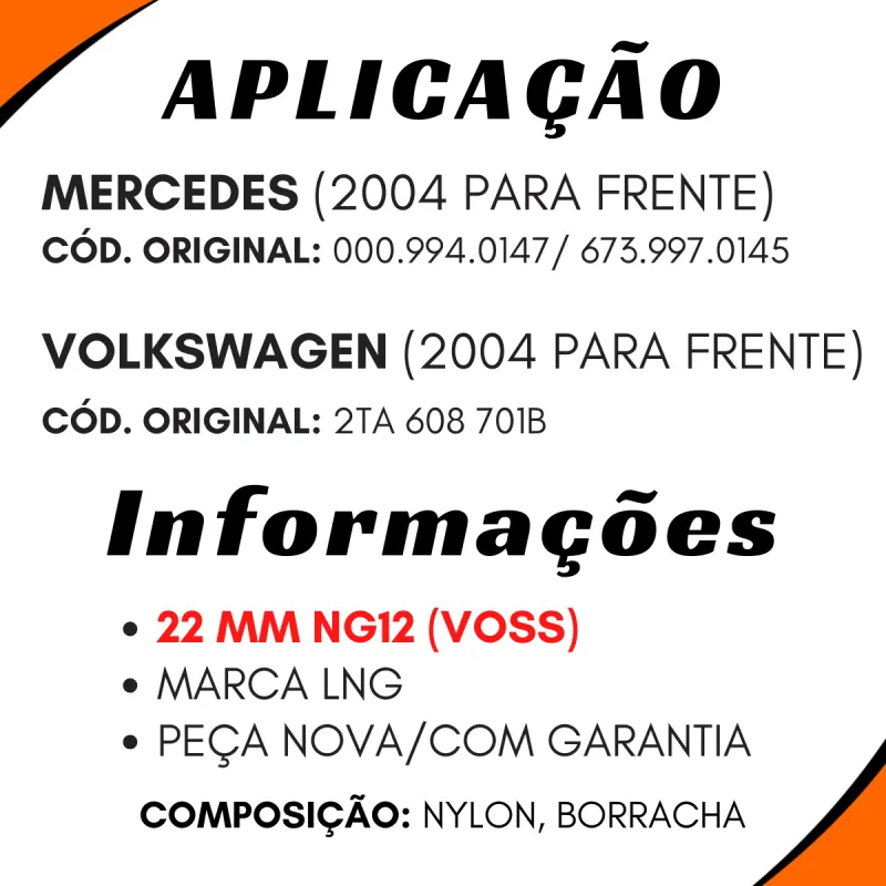 Kit 5 Reparos P/Conexoes Pneumática Mbb  673.997.0145 Vw Todo
