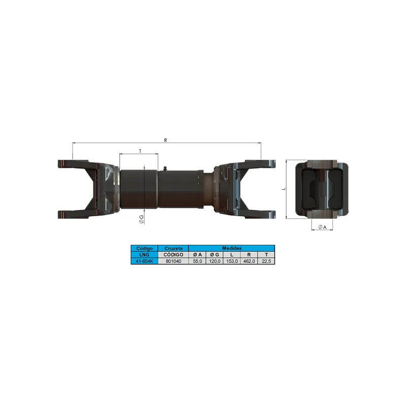 Cardan Parcial (Entre Eixo) Mbb Axor 2831