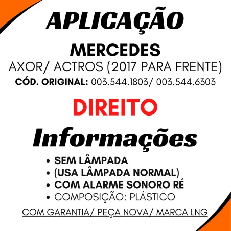 Lanterna Tras. Dir. Actros, Axor (2017..)