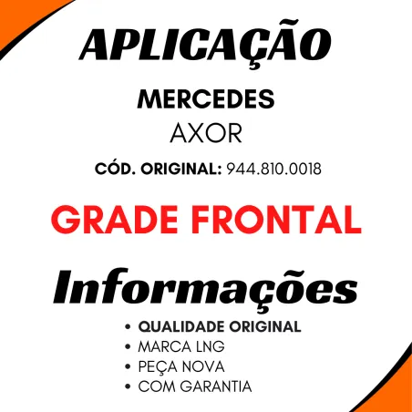 Estrela Grade Frontal Mercedes Axor
