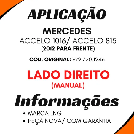 Máquina De Vidro Dir. Manual Mbb Accelo 815/ 1016 (2012...)