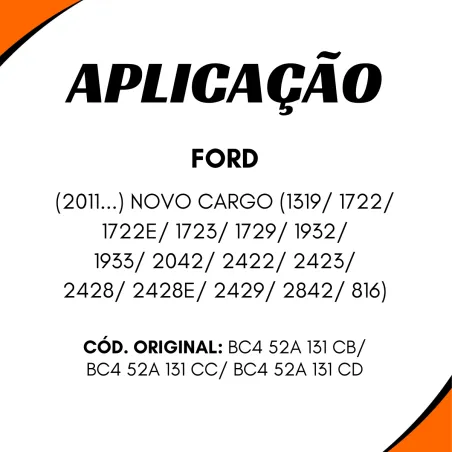 Válvula Proteção Ford Cargo 2428, 2422, 1722, 1932, 2423...