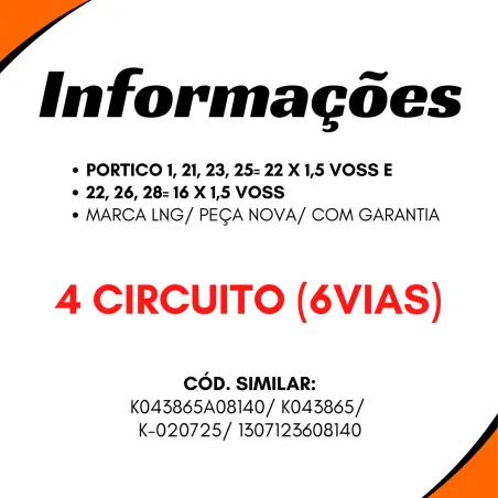 Válvula Proteção Ford Cargo 2428, 2422, 1722, 1932, 2423...