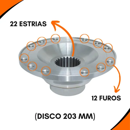 Flange Cardan (Central) Volvo Nl10 6x4/ Nl12 6x4 12 Furos 22 Estrias
