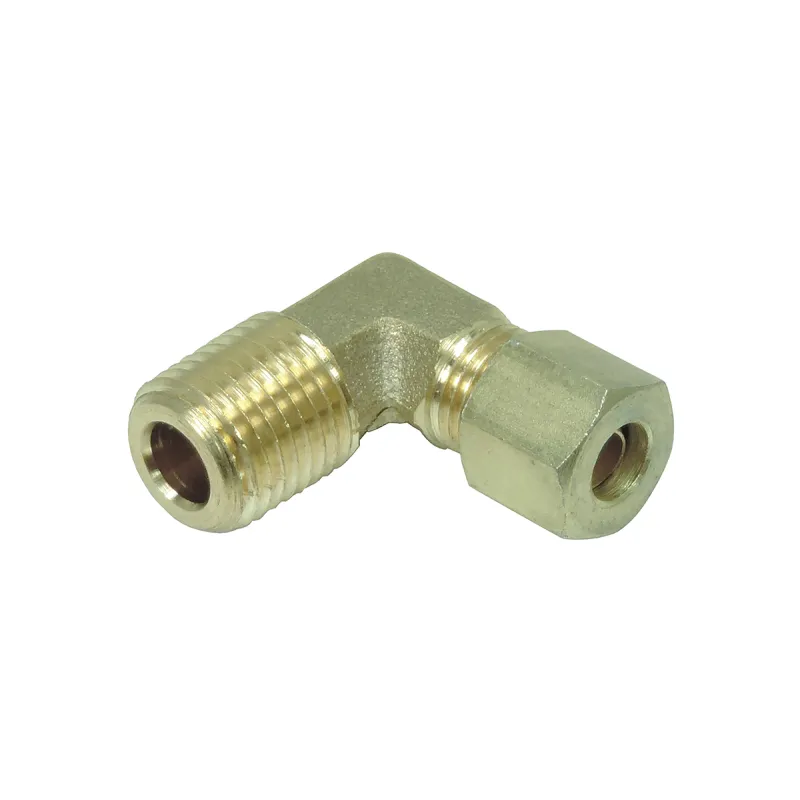 Kit 5 Cotovelos Emenda Tubo Nylon Mbb Macho 3/8 Npt X 1/4 Npt