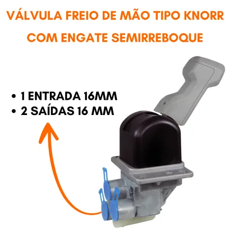 Válvula Freio Mão Vw 17.250e/ 19.320e/ 24.250e/ 25.370e/ 31.320e/