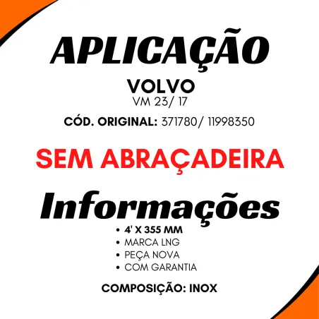 Tubo Flex. Escap. Volvo Vm17/ Vm23 (...2005) Euro 3 20442230