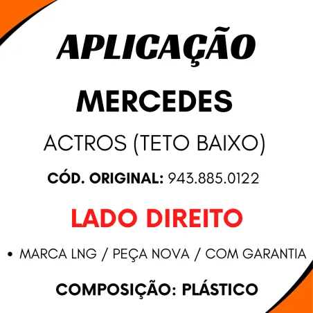 Cobertura Parachoque Dir. Actros