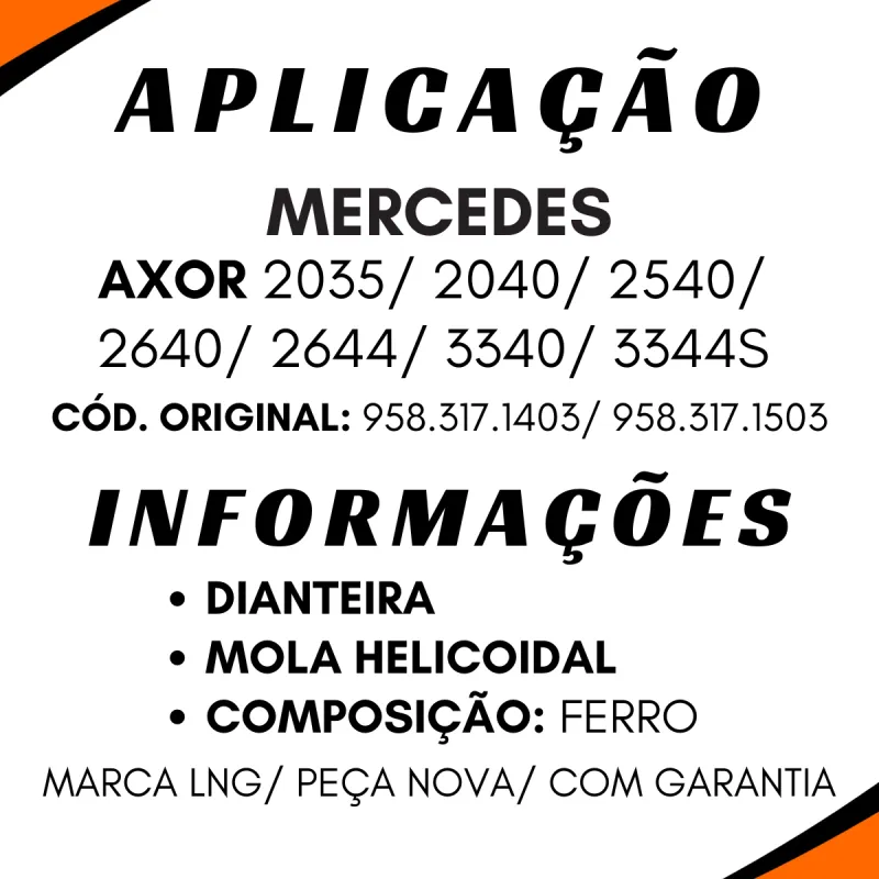 Amortecedor Cabine Diant. Axor 2035/ 2040/ 2540/ 2640/ 2644/ 3340/