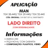 Vidro Espelho Dir. C/Desemb. Vw Tgx 29440/ 33440/ 28440