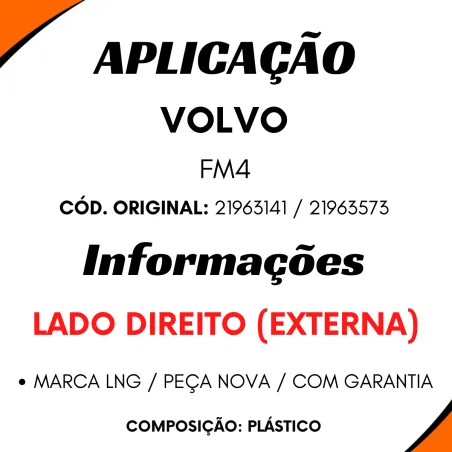 Moldura Farol Dir. Volvo Fm4