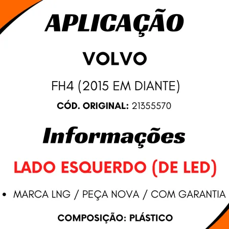 Lanterna Tras. Esq. Volvo Fh4 (2015...) Led