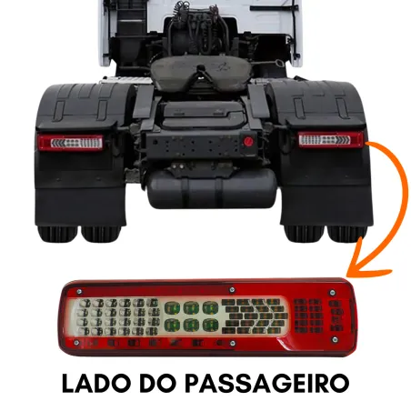 Lanterna Tras. Led Dir Volvo Fh4 2015...(Com Alarme)