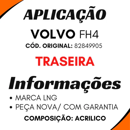 Lente Lanterna Tras. Volvo Fh4 82849905