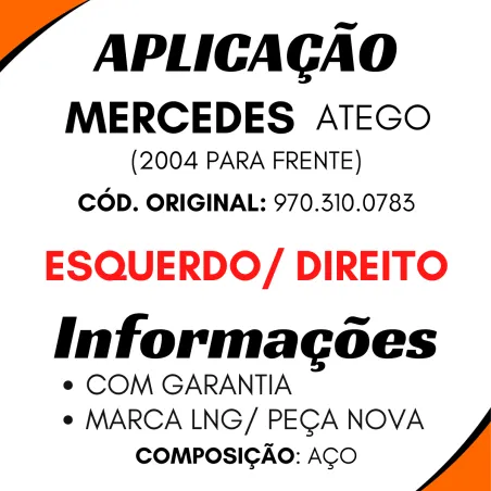 Fecho Trava Cabine Esquerdo/ Direito Atego 2004 Para Frente