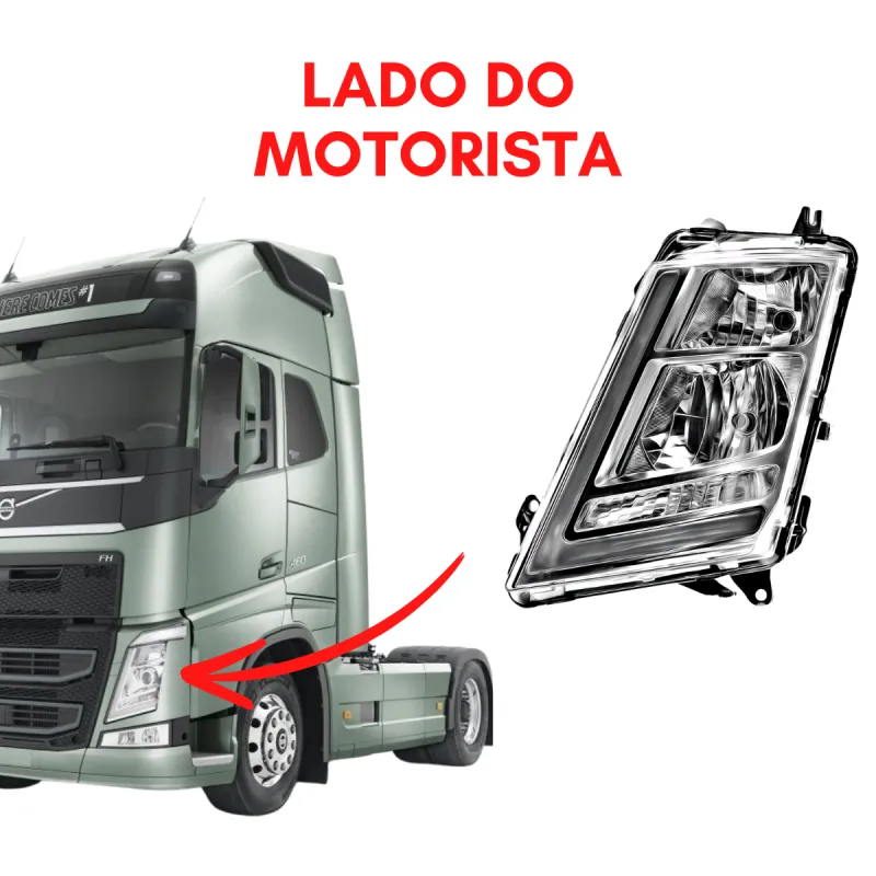 Farol Principal Esq.Cromado Fh4 420/ 460/ 500/ 540 (2016...)
