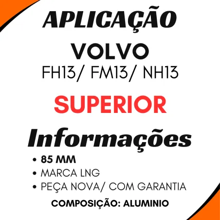 Cabecote Compressor Ar Volvo Fh 13/ Fm 13/ Nh 13 Superior (85mm)