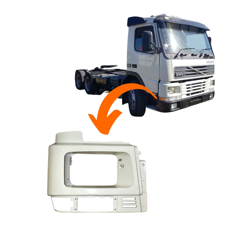Moldura Farol Direito Para Caminhão - Fm10/Fm12 (1994 A 2003)