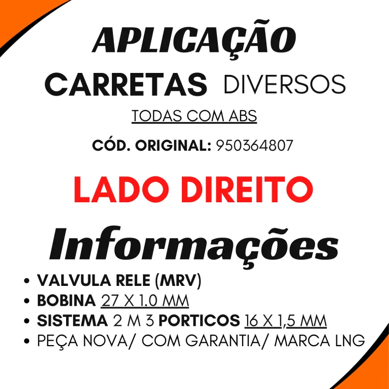 Válvula Relê Moduladora Abs