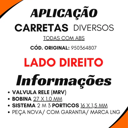 Válvula Relê Moduladora Abs
