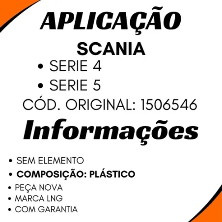 Purificador Ar Compl. S/Elemento Scania Série 4/ Série 5