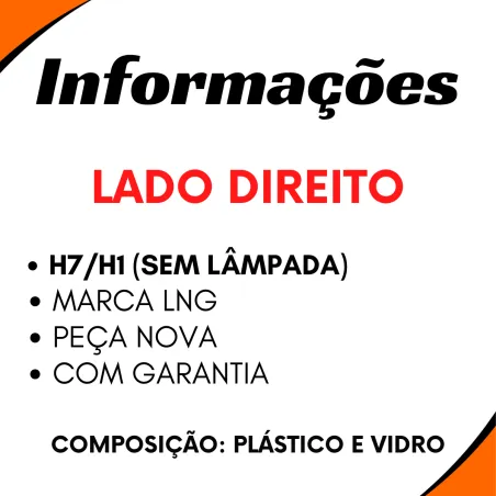 Farol Principal Dir. Fmx 380/ 420/ 460/ 500/ 540 (2016...)
