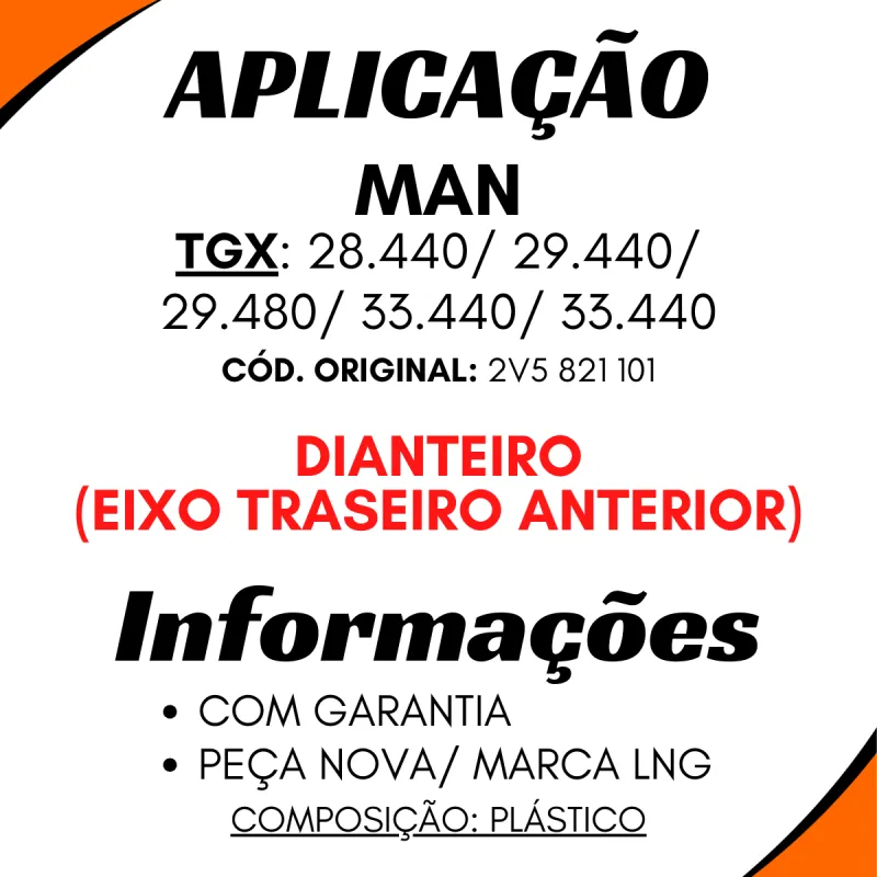 Paralama Traseiro Man Tgx 28.440/ 29.440/ 29.480/ 33.440 Dianteiro