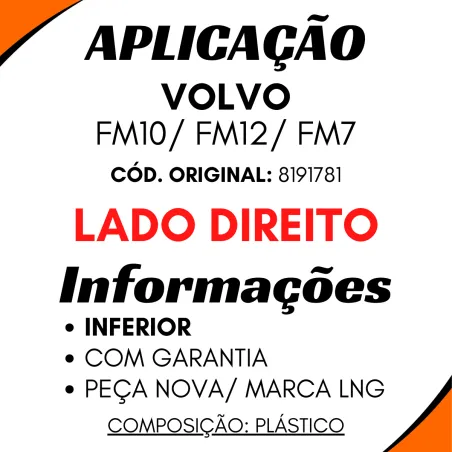 Paralama Cabine Dir. Interno Volvo