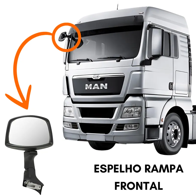Espelho Rampa Frontal Man Tgx  28440/ 29440/ 33440 (2014...)