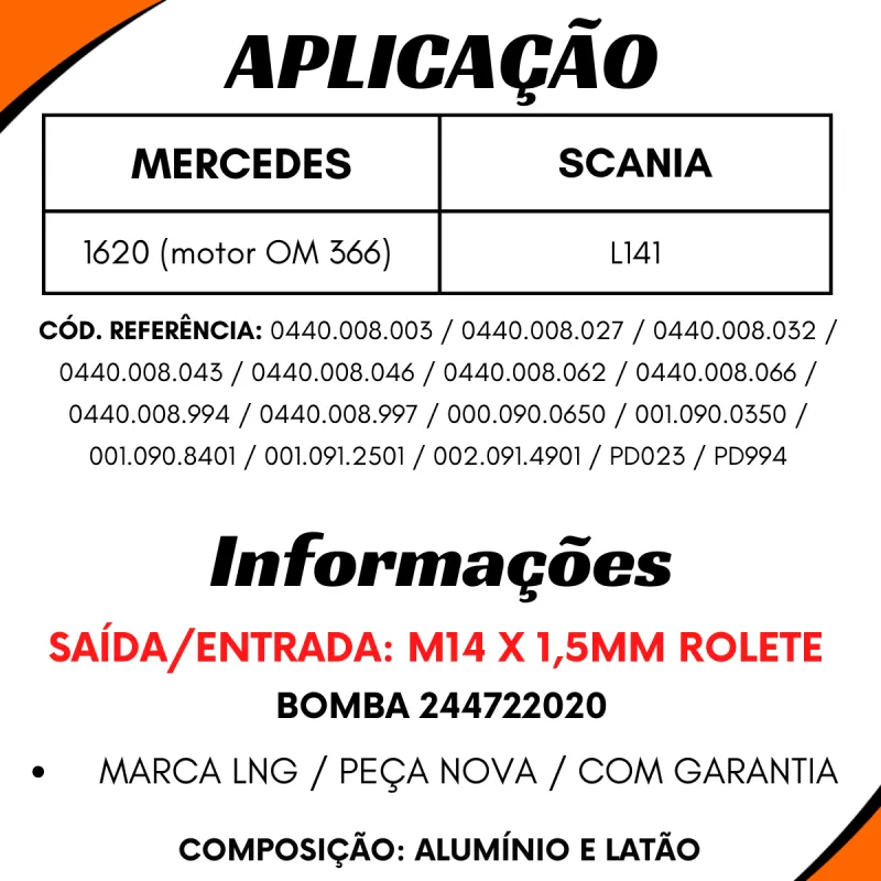Bomba Alimentadora Mbb 366/1620 001.091.2501