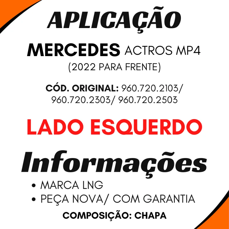 Porta Cabine Ld Esquerdo Actros Mp4