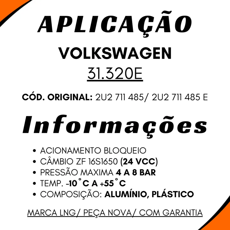 Válvula Solenóide Volkswagen 31320e