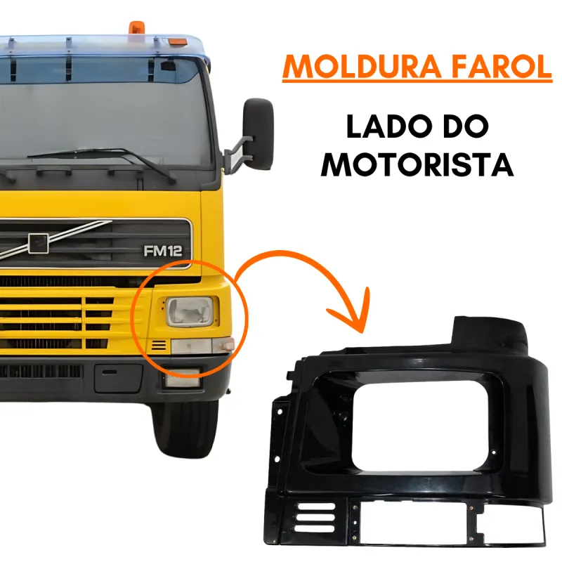 Moldura Farol Esq. Volvo Fm10/ Fm12