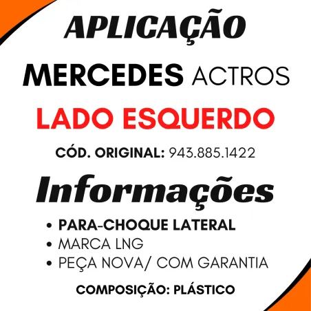 Tela Parachoque Esq. Mbb Actros 943.885.1422